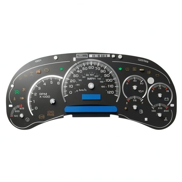 GM Black LED Transmission Gauge Face Overlay-0