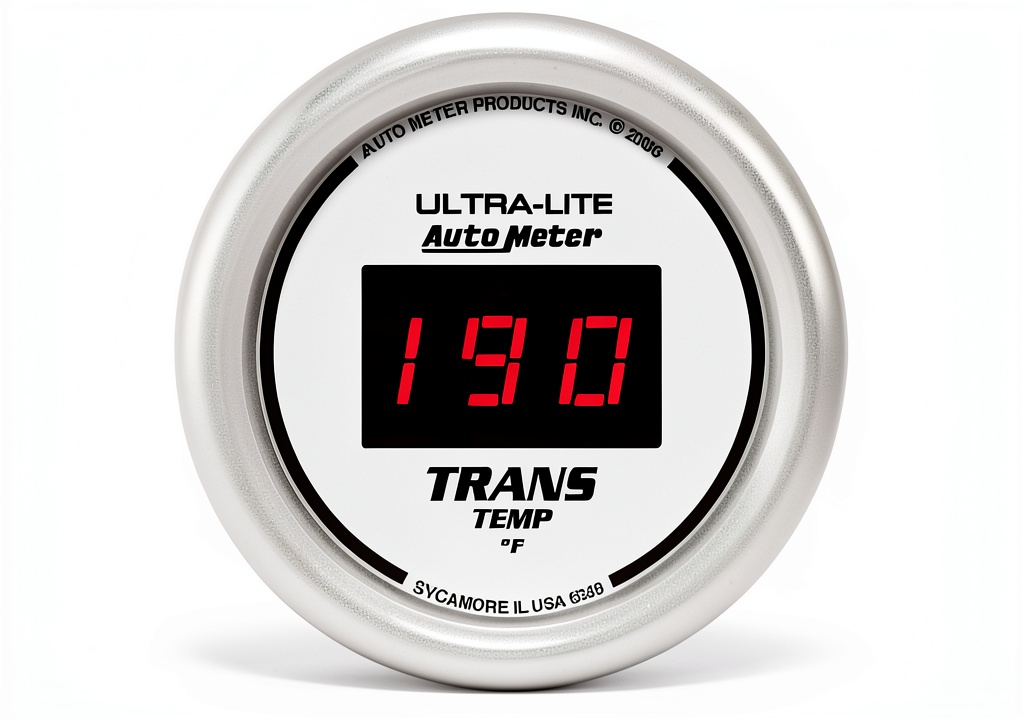 Ultra-Lite gauge installed in a performance car dashboard