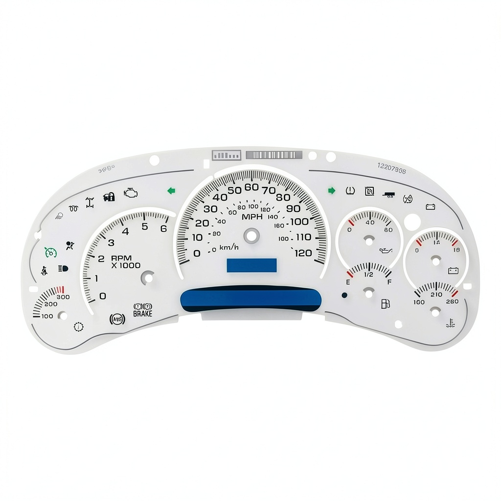 Custom Gauge Face Overlay for Gasoline Engines