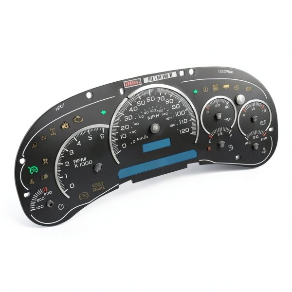 GM Black LED Transmission Gauge Face Overlay-4