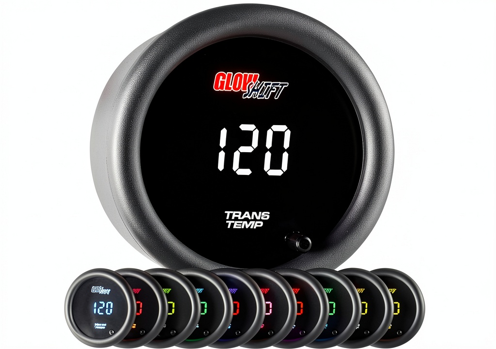 GlowShift gauge installed on a truck dashboard