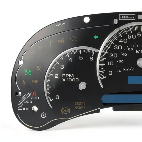 GM Black LED Transmission Gauge Face Overlay-1