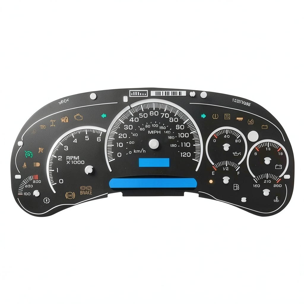 A-BENET's LED transmission temperature gauge installed in a vehicle's instrument panel