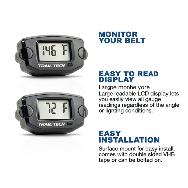 Temperature Gauge Trail Tech Ultra Thin LCD UTV-2
